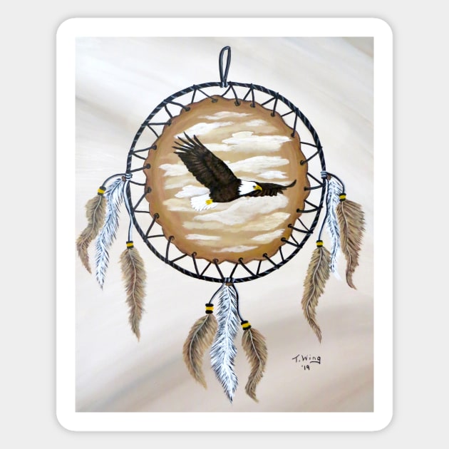 Soaring Eagle Sticker by teresawingarts